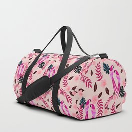 Tropical parrots - magenta  Duffle Bag
