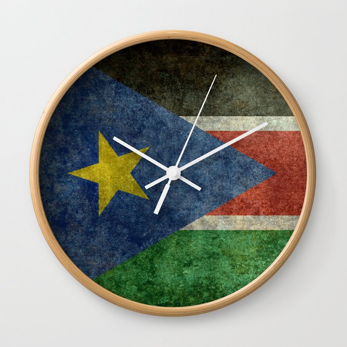 Republic of South Sudan national flag - Vintage version Wall Clock