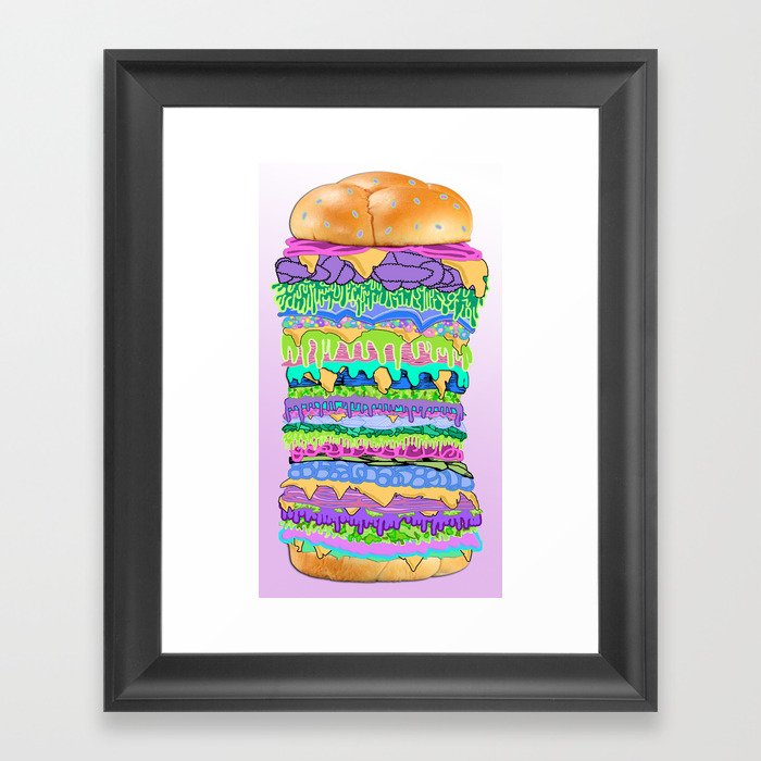 Hyper Burger Framed Art Print