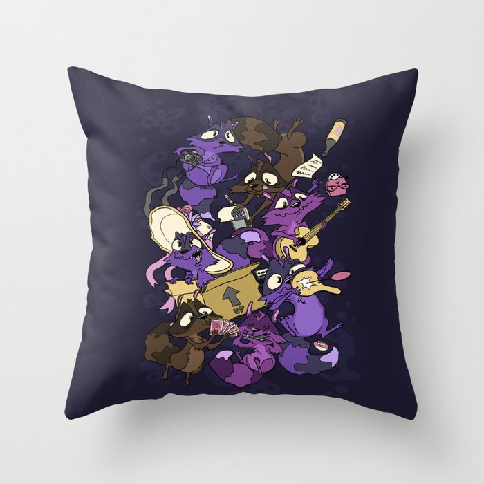 Garage Party! Throw Pillow