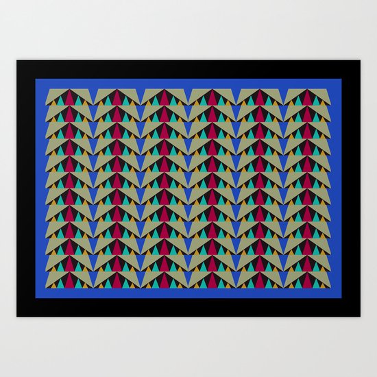 Circus Triangles Print Art Print