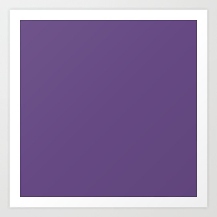 Purple Solid Color Deep Dark Plum Jewel Tone Art Print By Multifascinated Society6