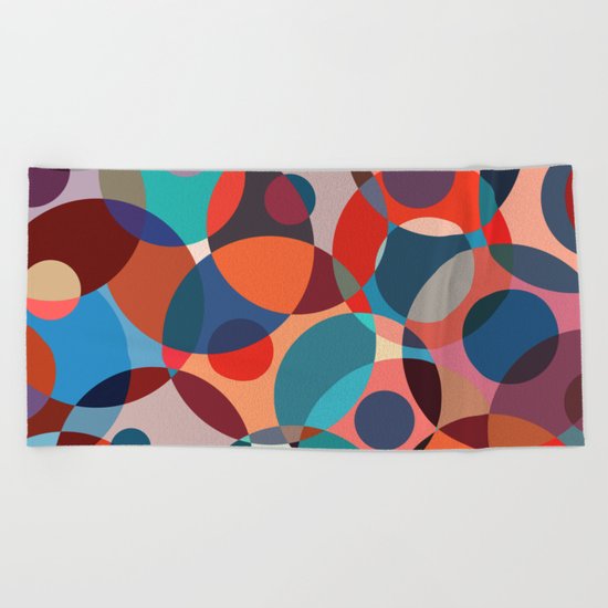 Crowded place Beach Towel