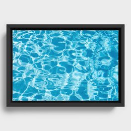 Geometric Pool Me - Retro Pool - Framed Canvas