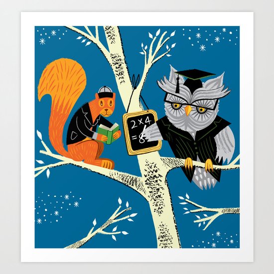 Woodland Arithmetic Art Print