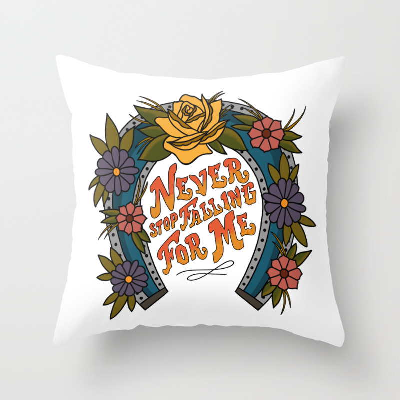 Never Stop Falling For Me Throw Pillow By Holyrosaryclub Society6