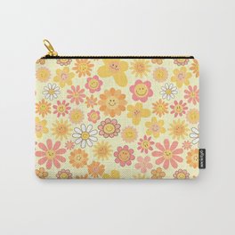 70´s Retro Simileys Sunny Summer Pattern Carry-All Pouch