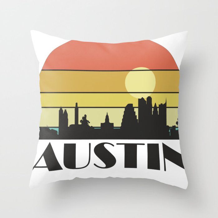 Austin Sunset Throw Pillow