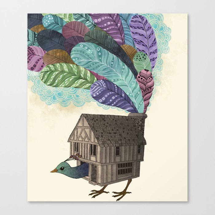birdhouse revisited Canvas Print