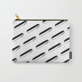 Eclair Carry-All Pouch | Pattern, Black and White, Food, Illustration 