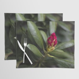 Beautiful Red Rhododendron Flowers Bud Placemat