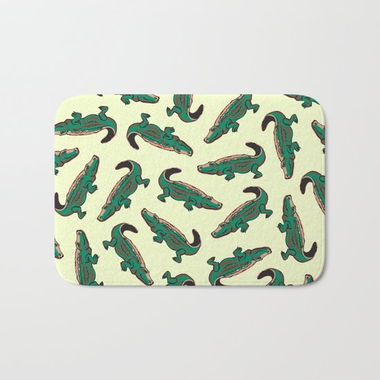 crocodile pattern Bath Mat