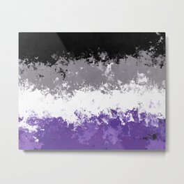 Asexual Pride Flag Metal Print | Pride, Pattern, Paintsplatter, Flag, Ink, Lgbt, Asexualflag, Splatterart, Pop Art, Digital 