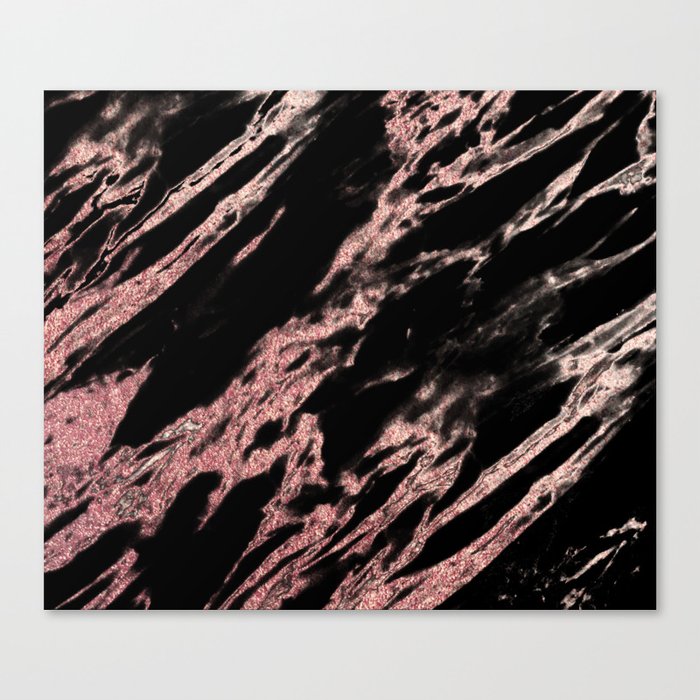 Darkness rose gold Canvas Print
