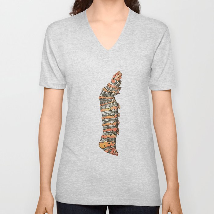 Beautiful Wood-nymph Caterpillar V Neck T Shirt