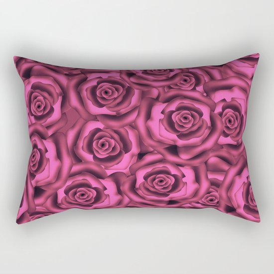 Pink roses. Pattern. Rectangular Pillow