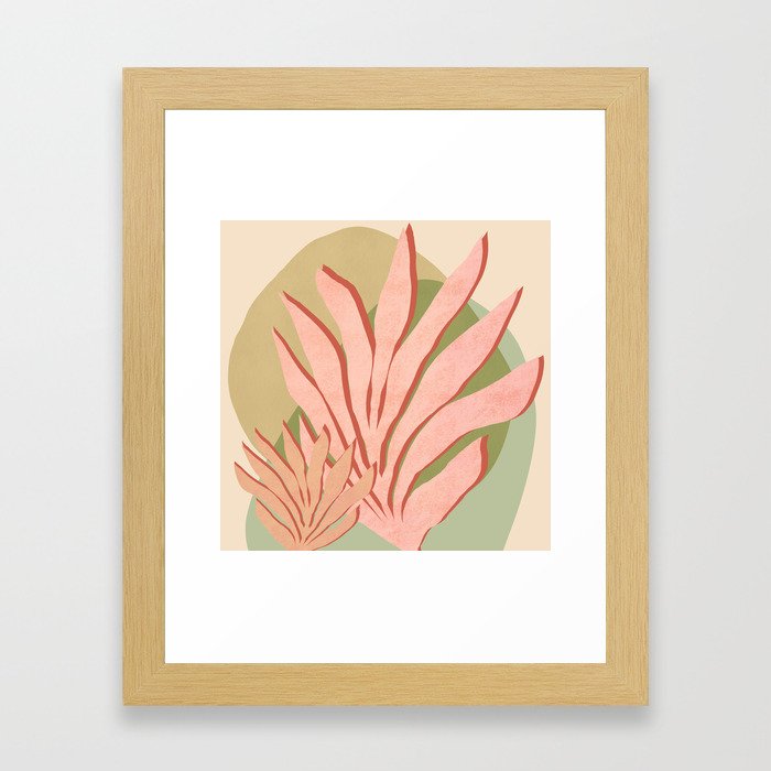 Pink Seagrass Framed Art Print