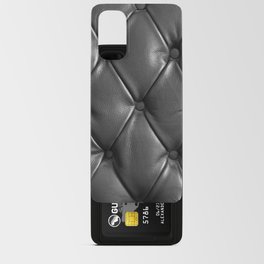 pattern of black genuine leather texture using as background Android Card Case