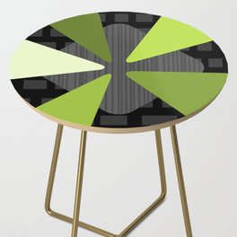 Mid Century Modern ‘Petals’ Art Black Chartreuse Side Table