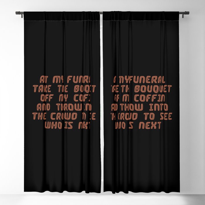 Lingvistik Sway Zoom ind Funny sarcastic funeral humor quotes vintage style illustration Blackout  Curtain by Just Humour | Society6
