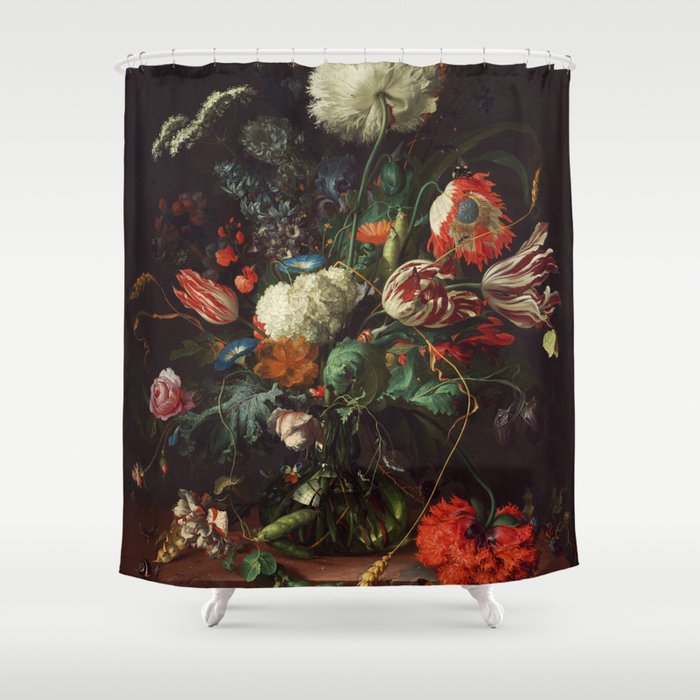 Jan Davidsz de Heem - Vase of Flowers Shower Curtain