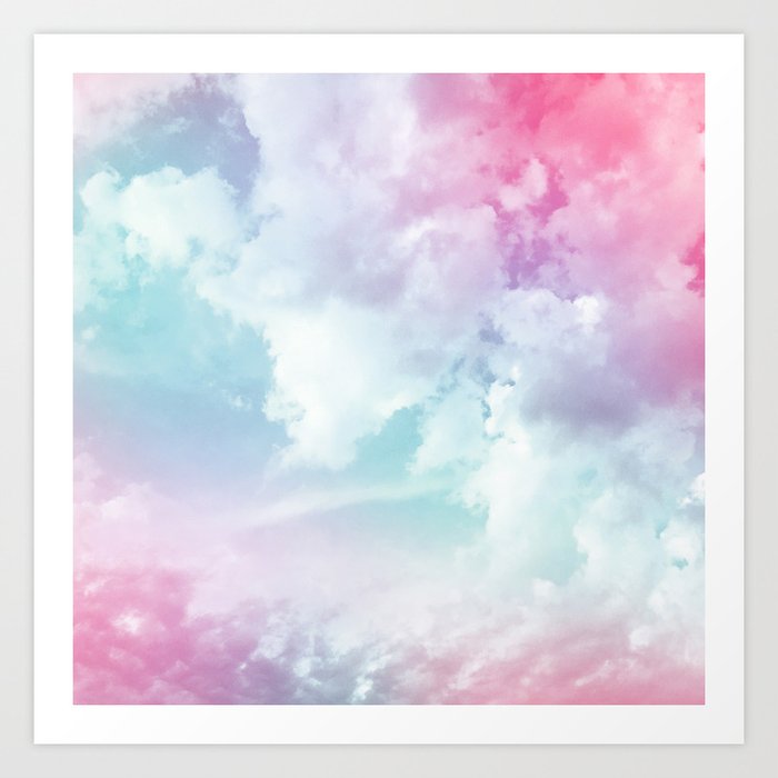 Cotton Candy Sky Art Print By Dominiquevari Society6