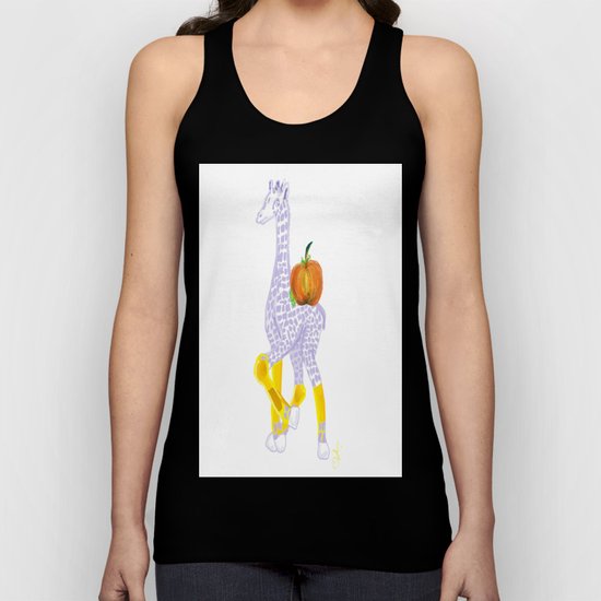 Thanksgiving Dinner - Midas is Ready - Christmas Lavender Giraffe - What does Midas do when Thanksgi Unisex Tank Top