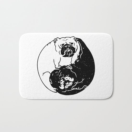 The Tao of English Bulldog Bath Mat