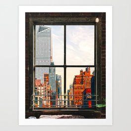 New York City Window #3 | Colorful Cityscape Art Print