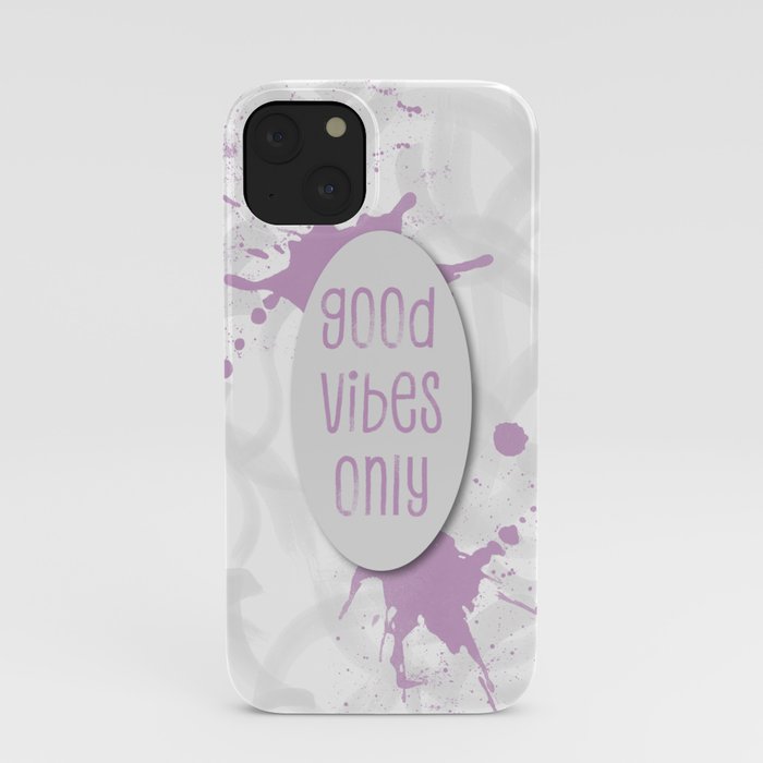 TEXT ART Good vibes only | pink iPhone Case
