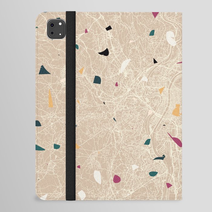 Lyon France - Terrazo City Map iPad Folio Case