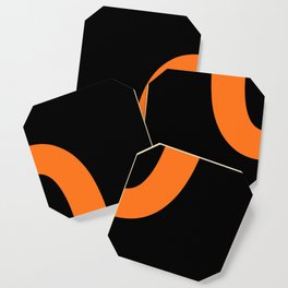 Number 0 (Orange & Black) Coaster