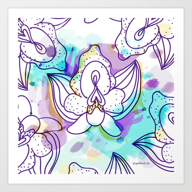 Sexy Orchid Art Print By Geeksestudio Society6