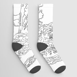 Air - Black and White Socks