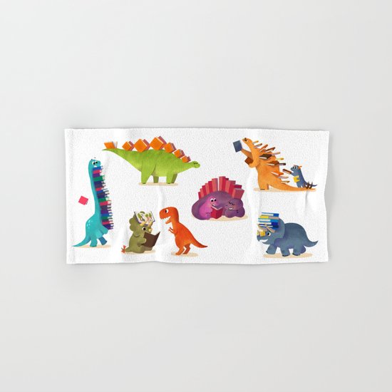 BOOK DINOSAURS Hand & Bath Towel
