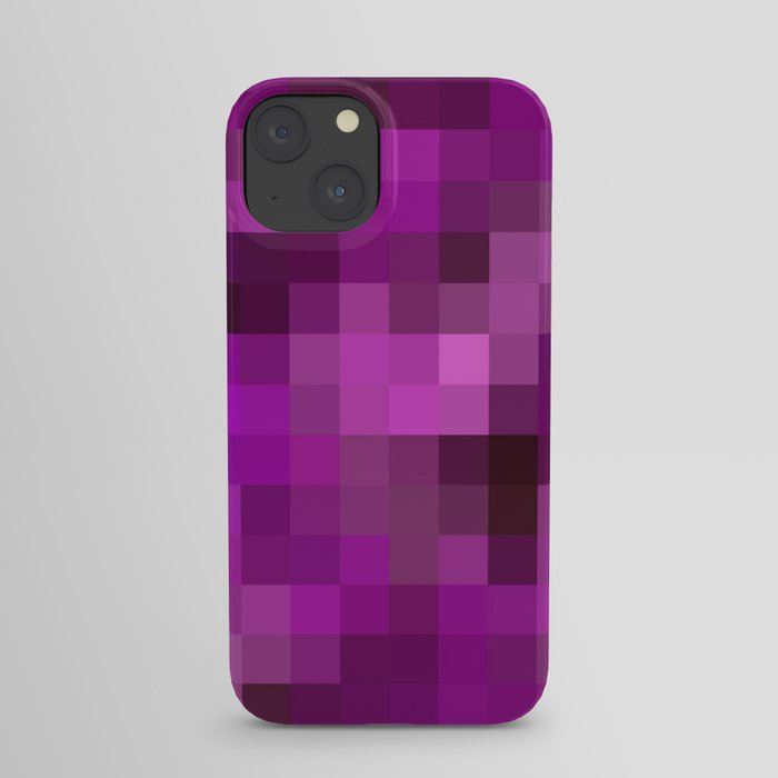 purple and blue pixel abstract background iPhone Case