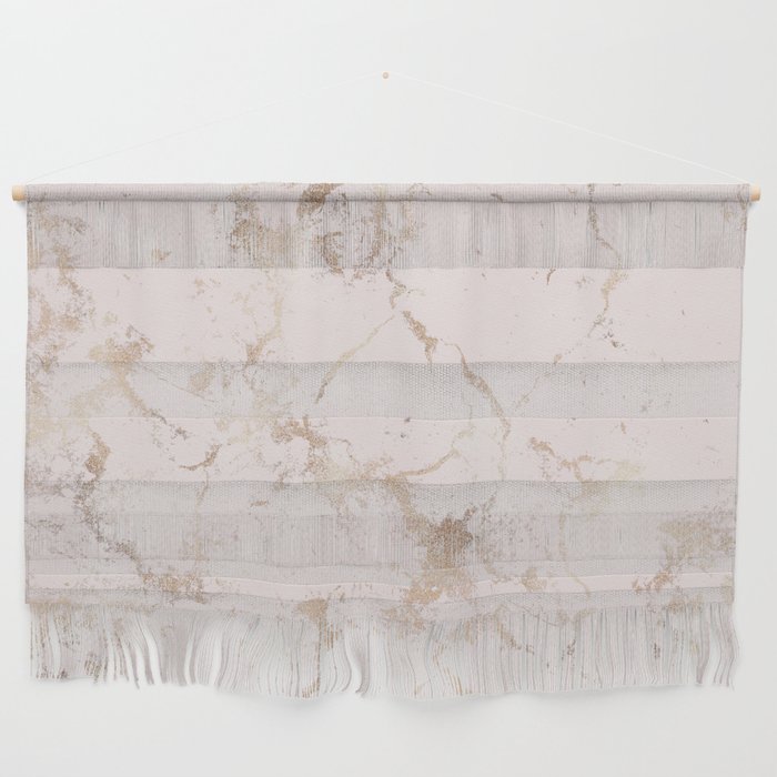 Elegant Abstract Pink Gold Luxury Marble Wall Hanging