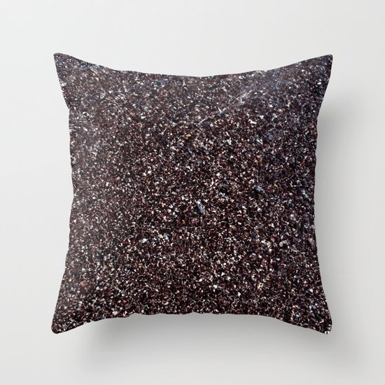 Black Sand IV (Red) Throw Pillow
