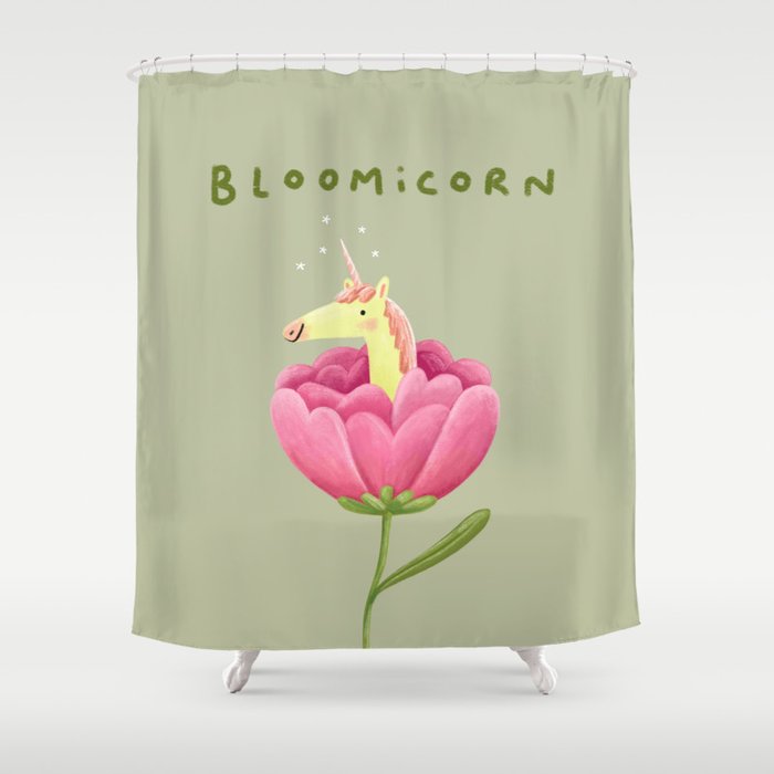 Bloomicorn Shower Curtain