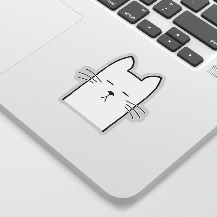 Simple Cat is Simply Bored. Sticker
