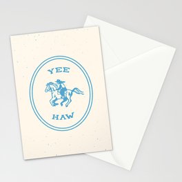 Yee Haw in Blue Stationery Card