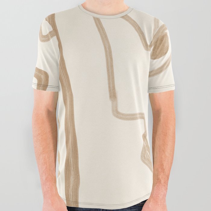 Abstract Loose Line 1 All Over Graphic Tee