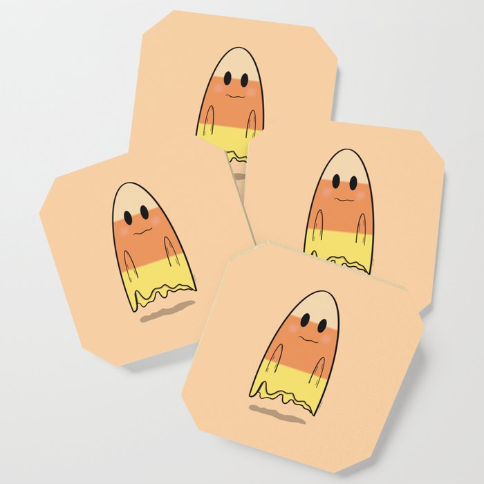 Candy Corn Ghost Coaster