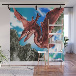 Flying Dragon - Yellowbox ink painting Wall Mural