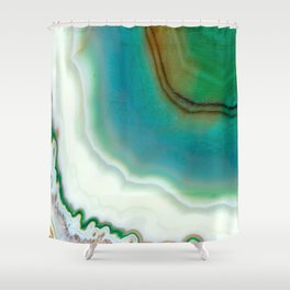 Turquoise Aggregate Shower Curtain
