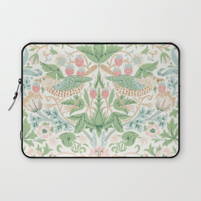 William Morris Strawberry Thief Cochineal Willow Laptop Sleeve