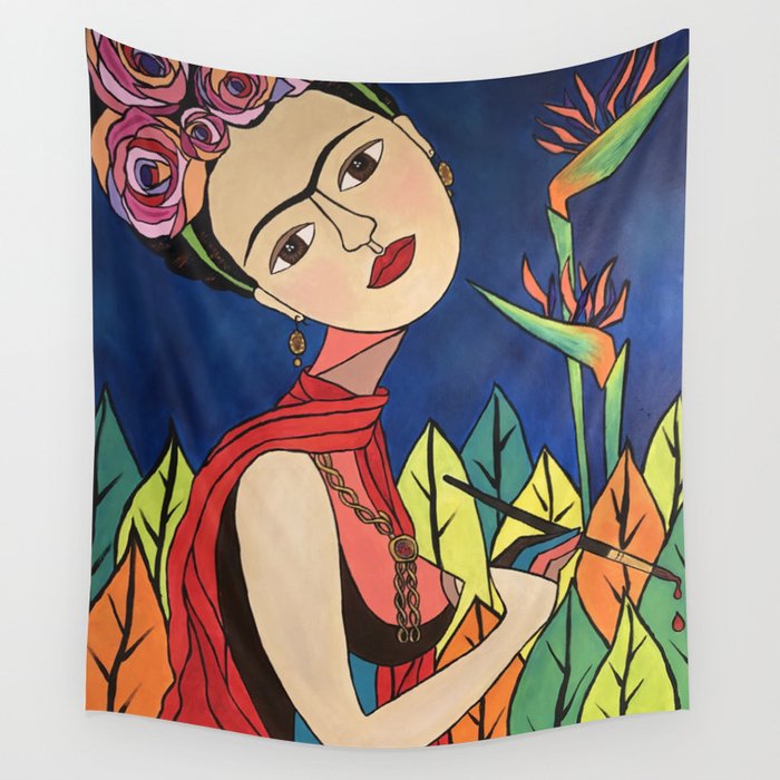 Frida Kahlo Painting Wall Tapestry