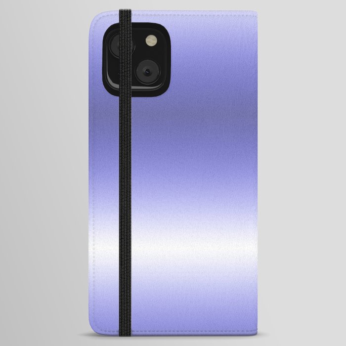 Periwinkle Blue Gradient Color Background-Ombre Pattern iPhone Wallet Case