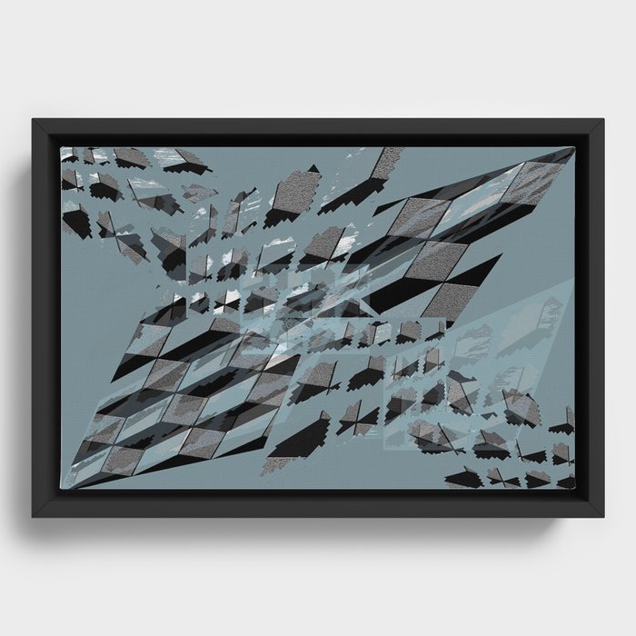 Abstract bird Framed Canvas