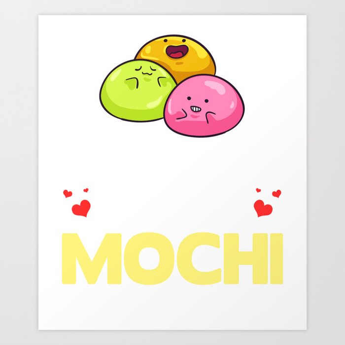 Mochi Ice Cream Donut Rice Cake Balls Art Print